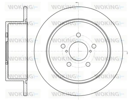 Гальмівний диск задн. Legacy/Liberty/Outback 03-09 WOKING D61300.00