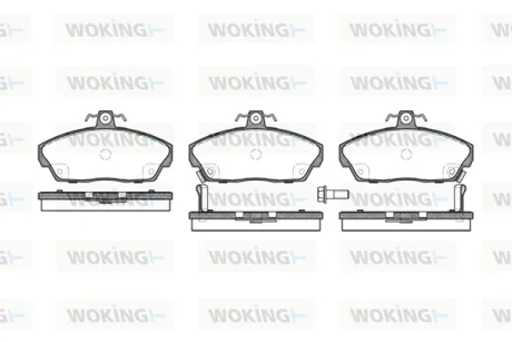 Гальмівні колодки перед. Honda Civic 91-05 (TRW) WOKING P2373.02