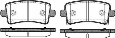 Гальмівні колодки задні Opel Insignia 08- (TRW) WOKING P12883.04 (фото 1)