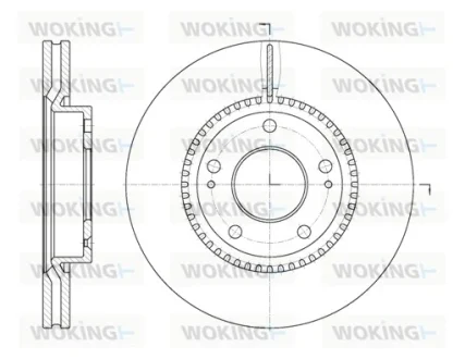 Гальмівний диск пер. Getz/TB/Click 01-12 WOKING D6663.10