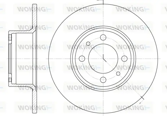 Гальмівний диск Lada 2101-2107 (252х10) WOKING D6156.00 (фото 1)
