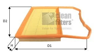 Фільтр повітряний VW Polo 1.0 MPI 17- CLEAN FILTERS MA3491
