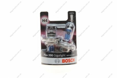 H4 12V 60/55W Gigalight PLUS 200% автолампа 2шт. BOSCH 1987301435 (фото 1)
