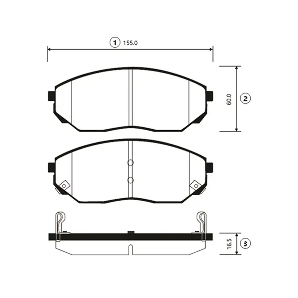 Колодки тормозов KIA SORENTO передн. (произ-во) CTR GK0524 (фото 1)