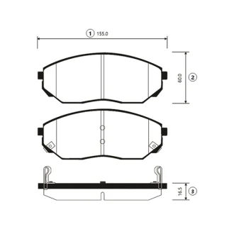 Колодки тормозов KIA SORENTO передн. (произ-во) CTR GK0524