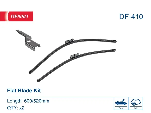 - Комплект склоочисників Flat Blade Kit DENSO DF-410 (фото 1)