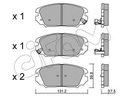 Колодки гальмівні перед. Civic/Sonata/Tucson (04-13) CIFAM 822-885-0