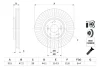 Диск тормозов. передняя. HONDA CR-V 15- BOSCH 0986479F12 (фото 1)