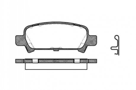 Колодки тормозные диск. задн. (Remsa) Subaru Forester (sg) 2.0 02-,Subaru Forester (sg) 2.5 02- WOKING P6293.02 (фото 1)