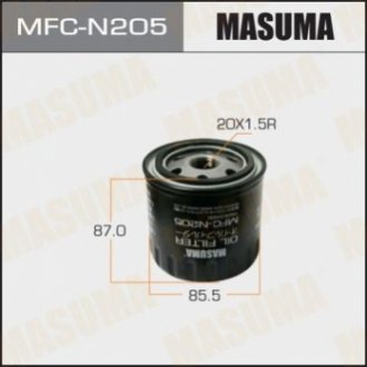 Фильтр масляный Nissan Pathfinder (10-14)/ Renault Laguna III (08-15), Scenic III (09-16) 3.0 D Masuma MFCN205 (фото 1)