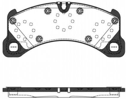 Колодки тормозные диск. перед. (Remsa) Porsche Cayenne 3.0 10-,Porsche Cayenne 3.6 10- WOKING P12453.50 (фото 1)