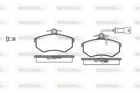 Колодки гальмівні диск. перед. (вир-во Remsa) Chery Amulet ii 1.8 10-,Chery Amulet ii 2.0 10- WOKING P0343.02
