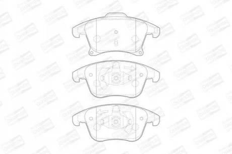Колодки тормозные дисковые передние FORD GALAXY III (CK) 15-, MONDEO V Hatchback (CE) 14- CHAMPION 573674CH