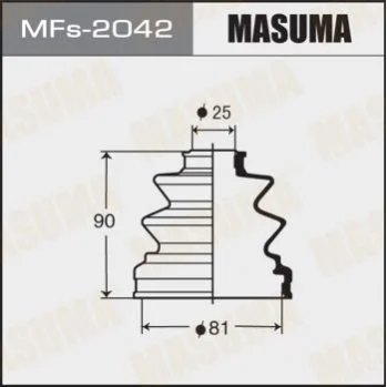 Пыльник ШРКШ внутренний (силикон) Mitsubishi L200 (05-), Pajero (00-06), Pajero Sport (09-) (MFs-2042) MASUMA Masuma MFS2042 (фото 1)