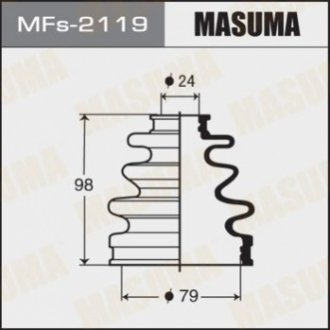Пыльник ШРУСа наружного Mazda 6 (12-) / Toyota Corolla (00-06), Prius (00-05) силикон Masuma MFs2119 (фото 1)
