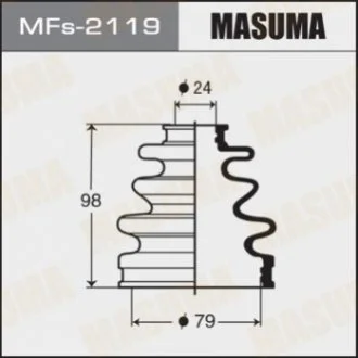 Пильовик ШРКШ зовнішнього Mazda 6 (12-) / Toyota Corolla (00-06), Prius (00-05) силікон (MFs-2119) MASUMA Masuma MFs2119
