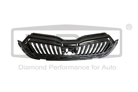 Решетка радиатора Skoda Octavia (20-) без рамки, без эмблемы (сатиновый черный) Dpa 88531824702