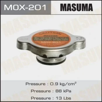 Крышка радиатора Honda/ Mazda/ Mitsubishi/ Nissan/ Subaru/ Suzuki/ Toyota 0.9 bar MASUMA Masuma MOX201 (фото 1)