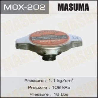 Крышка радиатора Honda/ Lexus/ Mazda/ Mitsubishi/ Subaru/ Suzuki/ Toyota 1.1 bar MASUMA Masuma MOX202