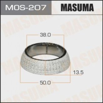 Кольцо глушителя графитовое Toyota Corolla (00-08), Prius (03-11) (38x50x13,5) Masuma MOS207