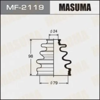 Пильовик ШРКШ зовнішнього Mazda 6 (12-)/ Toyota Corolla (00-06), Prius (00-05) (MF-2119) MASUMA Masuma MF2119