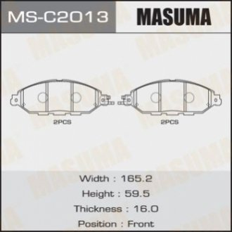 Колодка тормозная передняя Infinity QX60/ Nissan Murano, Pathfinder (13-) Masuma MSC2013