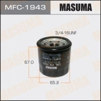 Фильтр масляный Suzuki Jimny (01-), Swift (07-17), SX4(16-), Vitara (15-) Masuma MFC1943