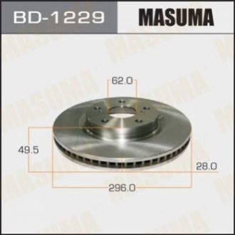 Диск тормозной передний Toyota Auris (10-18), Camry (06-17) (Кратно 2 шт) Masuma BD1229 (фото 1)