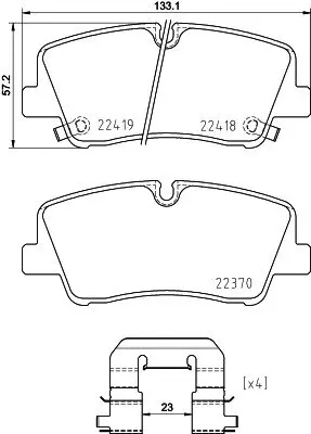 Колодки гальмівні дискові задні Strong Ceramic Hyundai H350 (15-) NISSHINBO Nisshinbo NP6132SC (фото 1)