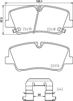 Колодки гальмівні дискові задні Strong Ceramic Hyundai H350 (15-) NISSHINBO Nisshinbo NP6132SC