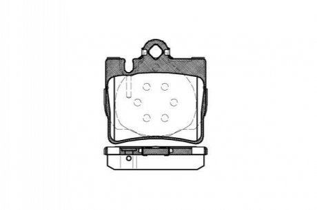 Колодки тормозные диск. задн. (Remsa) MB S-CLASS (W220) (98-06) WOKING P6703.00 (фото 1)