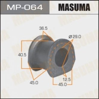 Втулка стабилизатора переднего Mitsubishi Pajero (-00) (Кратно 2 шт) Masuma MP064 (фото 1)