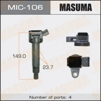 Котушка запалювання Toyota Land Cruiser, Sequoia, Tundra 4.7 (-12) (MIC-106) MASUMA Masuma MIC106 (фото 1)