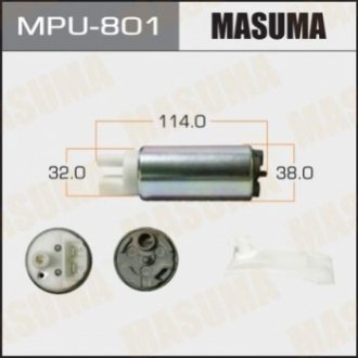 Бензонасос электрический (+сеточка) Mazda/ Mitsubishi/ Subaru Masuma MPU801