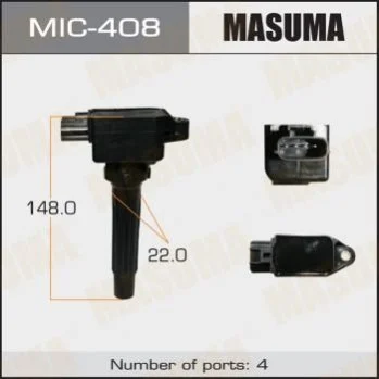 Котушка запалювання Mazda CX-5, CX-9, 3, 6 1.5, 2.0, 2.5 (12-) (MIC-408) MASUMA Masuma MIC408 (фото 1)