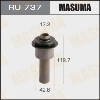 Сайлентблок переднего подрамника передний Nissan Juke (10-) Masuma RU737 (фото 1)