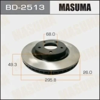 Диск тормозной передний Nissan Teana (08-14) (Кратно 2 шт) Masuma BD2513