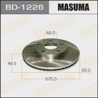 Диск тормозной передний Toyota RAV 4 (05-18) (Кратно 2 шт) Masuma BD1226 (фото 1)