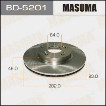 Диск гальмівний передній (кратно 2) Honda Civic (06-12) (BD-5201) MASUMA Masuma BD5201 (фото 1)