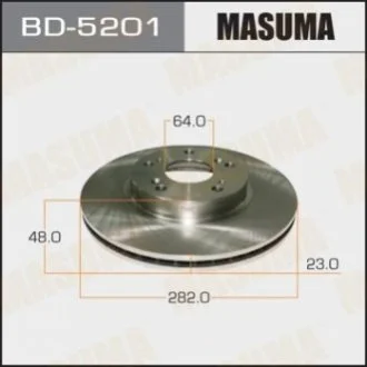 Диск гальмівний передній (кратно 2) Honda Civic (06-12) (BD-5201) MASUMA Masuma BD5201