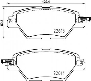 Колодки тормозные дисковые задние Mazda CX-9 (16-) Nisshinbo NP5070