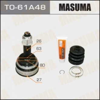 ШРУС наружный Toyota Camry (01-06) (нар:26/вн:27) Masuma TO61A48 (фото 1)