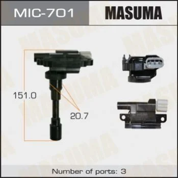 Котушка запалювання Suzuki Swift, SX4 1.5, 1.6 (-16) (MIC-701) MASUMA Masuma MIC701 (фото 1)