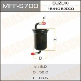 Фильтр топливный Suzuki Grand Vitar 2.7 (-09) Masuma MFFS700