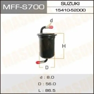 Фільтр паливний Suzuki Grand Vitar 2.7 (-09) (MFF-S700) MASUMA Masuma MFFS700