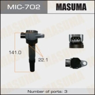 Катушка зажигания Suzuki SX4, Vitara 1.6 (14-) Masuma MIC702 (фото 1)