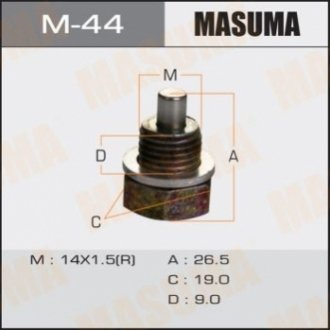 Пробка сливная поддона (с шайбой 14x1.5mm) Mazda Masuma M44 (фото 1)