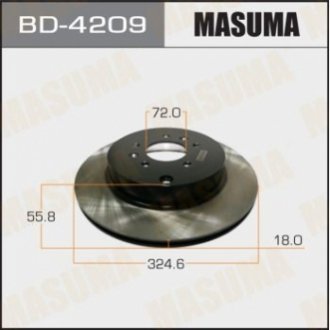 Диск тормозной задний Mazda CX-9 (07-12) Masuma BD4209 (фото 1)