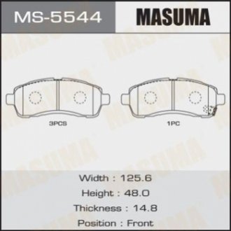 Колодка тормозная Masuma MS5544
