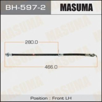 Шланг тормозной Masuma BH5972 (фото 1)
